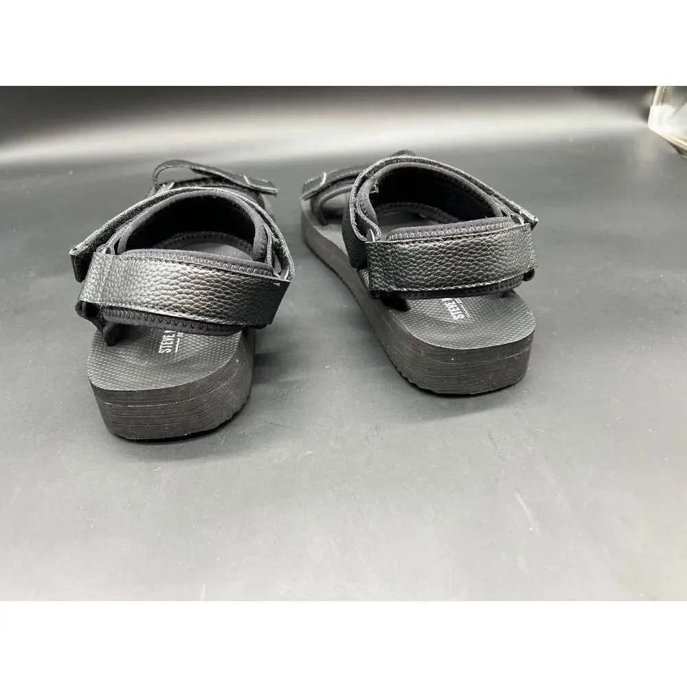 Steve Madden Men's Sport Black Adjustable Outdoor Hiking Sandals Size 7 #99